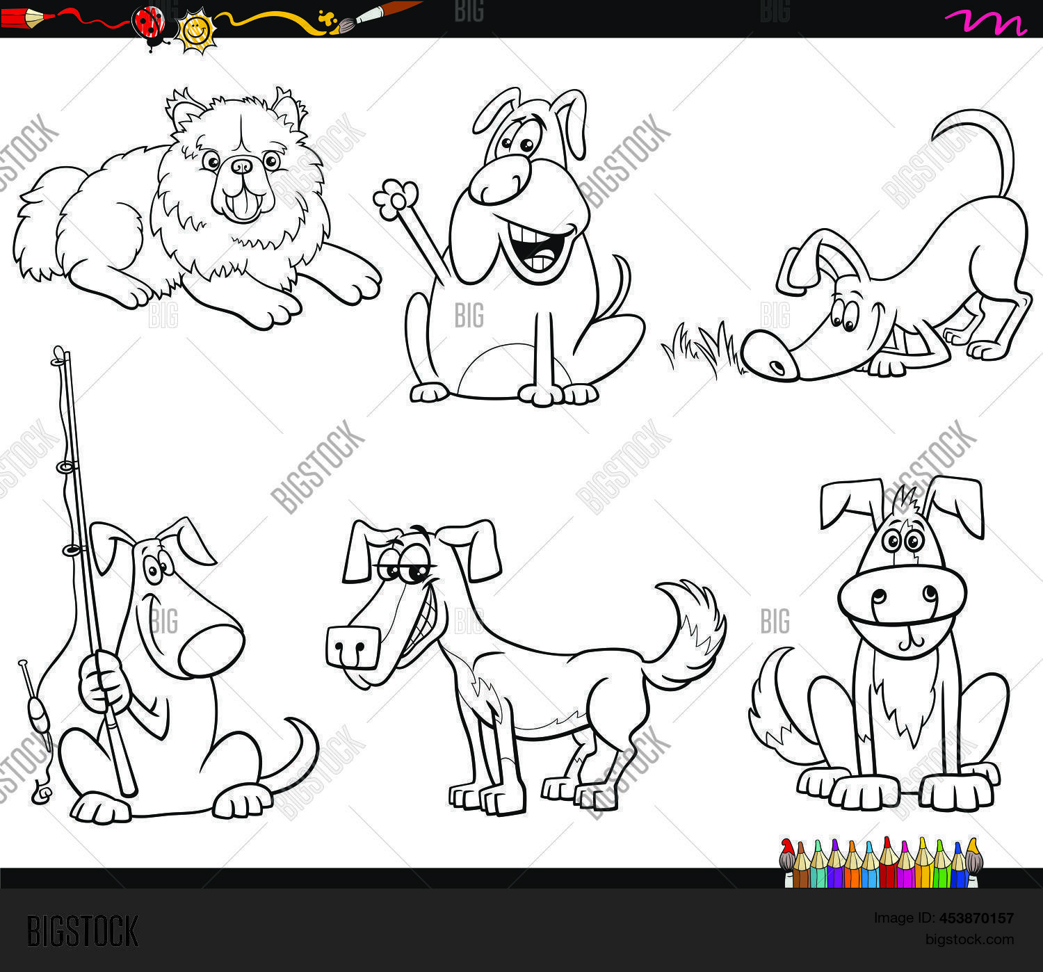 Black White Cartoon Vector & Photo (Free Trial) Bigstock