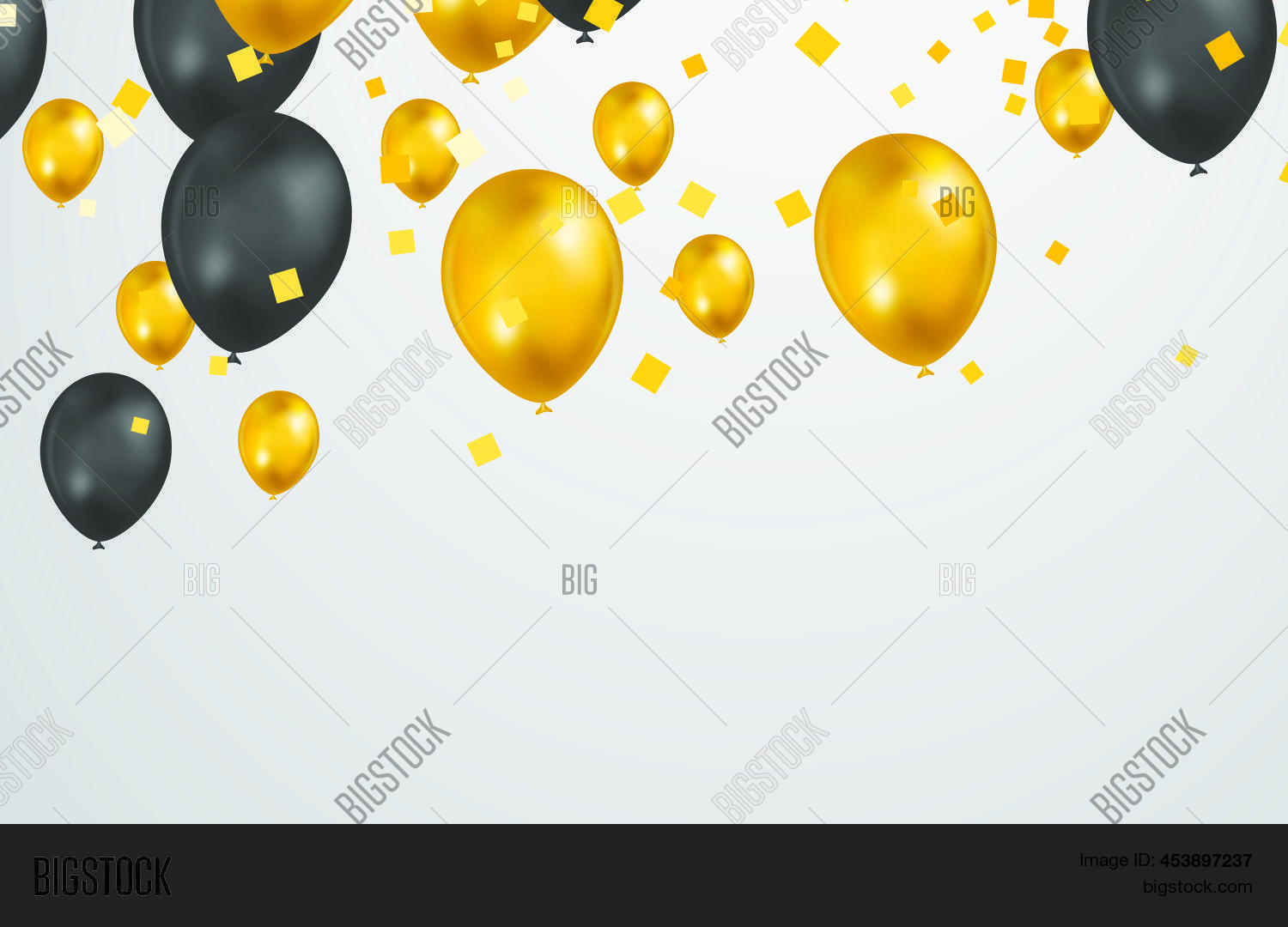 Black Gold Balloons Vector & Photo (Free Trial) Bigstock