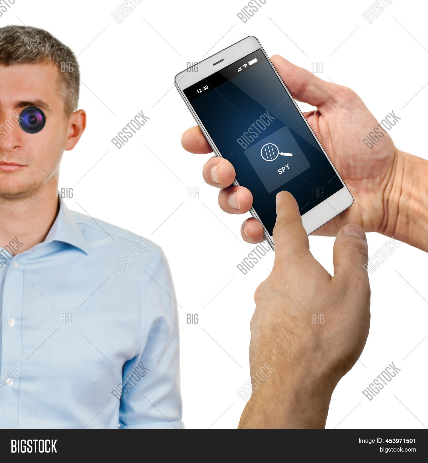 Male Spy Peeking On Image & Photo (Free Trial) | Bigstock