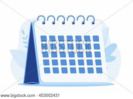 Calendar Reminder Date Spiral Icon, Style Simple Calendar, Vector Illustration In Flat Style