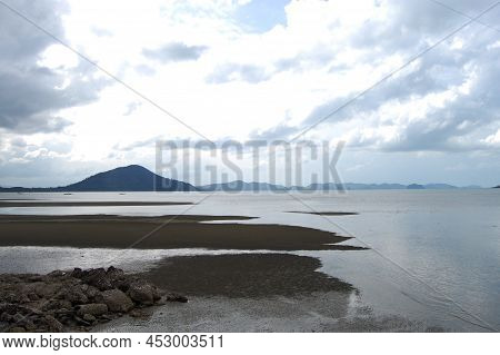 View Landscape Koh Pitak Or Ko Phithak Island In Sea Ocean On Eastern Shore Of The Gulf Of Thailand