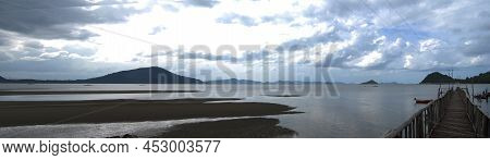 View Landscape Koh Pitak Or Ko Phithak Island In Sea Ocean On Eastern Shore Of The Gulf Of Thailand