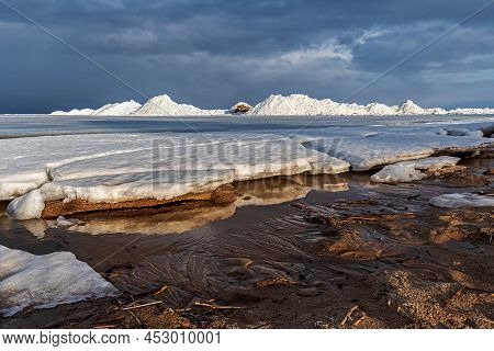 Spring Morning On Lake Peipus, Pskov Region, Russia