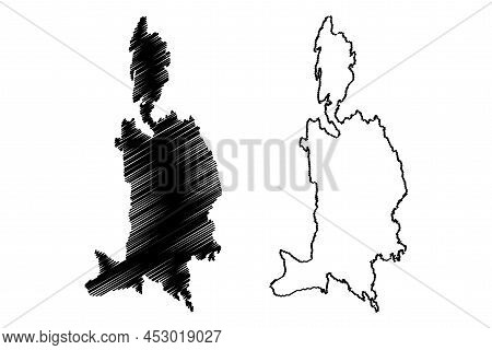 Toro Island (kingdom Of Sweden) Map Vector Illustration, Scribble Sketch Torö Map