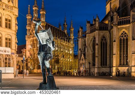 Leuven, Belgium - August 22, 2013: Fonske (fons Sapientiae, Latin For Source Of Wisdom), A Statue In
