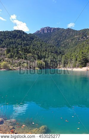 Landscape Of Lake Tsivlou Achaia Peloponnese Greece