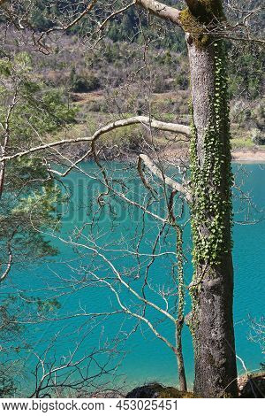 Landscape Of Lake Tsivlou Achaia Peloponnese Greece