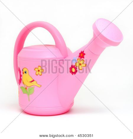 Isolated Pink Watering Can