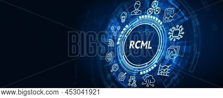 Robot Control Meta Language Technology Concept. Rcml. 3d Illustration