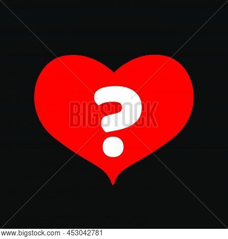 Heart Question Icon. Vector & Photo (Free Trial) | Bigstock