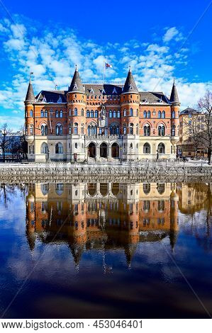 Clarion Hotel Borgen Orebro City Center Reflecting In Black River April 11 2022