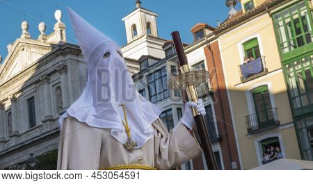 Holy Week Valladolid, Confrere Of The Penitential Brotherhood Of The Holy Supper During The Good Fri