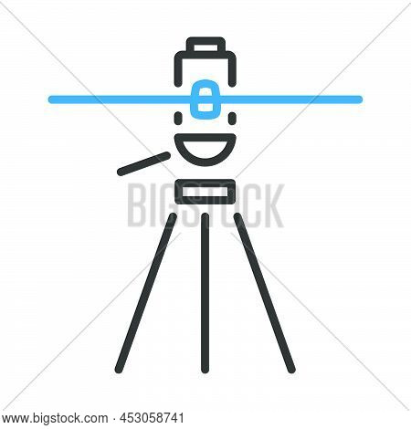 Laser Level Tool Icon. Bold Outline Design With Editable Stroke Width. Vector Illustration.