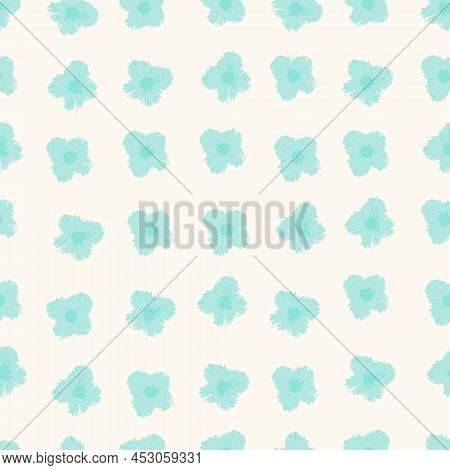 Seamless Pattern With Hand Drawn Viola Flowerheads For Surface Design And Other Design Projects