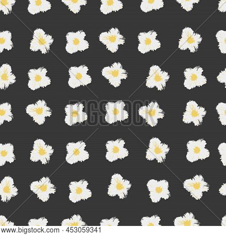 Seamless Pattern With Hand Drawn Viola Flowerheads For Surface Design And Other Design Projects