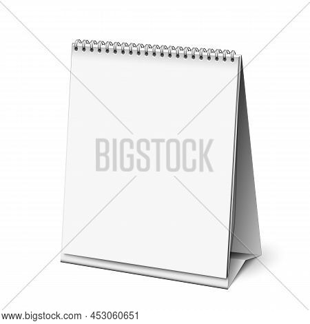 Calendar Blank Accessory For Managing Tasks Vector. Calendar Stationery Tool For Check Date Event An
