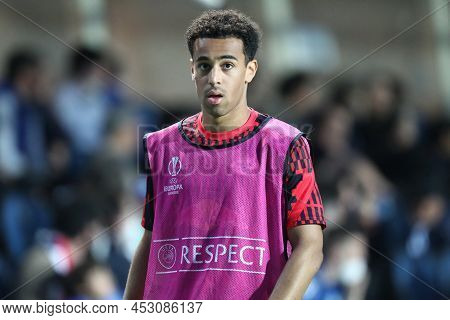 Bergamo, Italy. 14 April 20220. Tyler Adams Of Rb Leipzig  During During The Uefa Europa League Quar