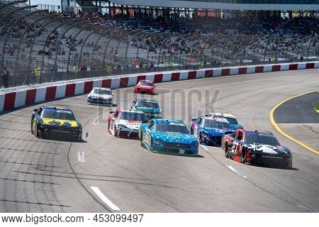 April 02, 2022 - Richmond, VA, USA: Jeb Burton battles for position for the ToyotaCare 250 at Richmond Raceway in Richmond, VA.