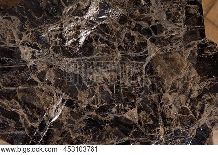 The Mineral Phlogopite. Close-up, Background And Texture Of The Mineral