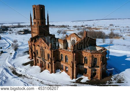Old Abandoned Lutheran Church Messer Ust Zolich In Winter