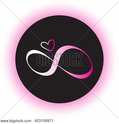 Infinity Sign. Logo Symbol. Creative Design. Arrow Icon. Vector Illustration. Stock Image.