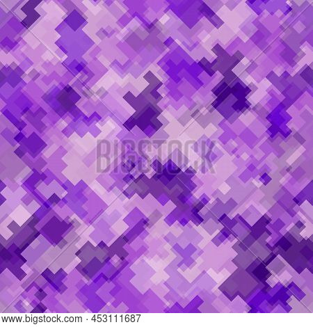 Seamless Urban Camouflage Pattern. The Pixel Pattern In The Foreground