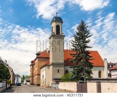 วัด Protestant Neuf-brisach - Alsace ฝรั่งเศส
