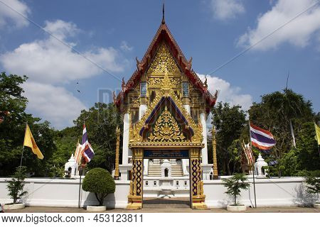 Ancient Architecture Antique Building Ubosot For Thai People Travelers Travel Visit Respect Praying