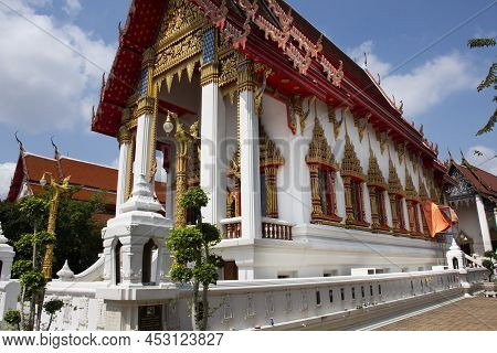 Ancient Architecture Antique Building Ubosot For Thai People Travelers Travel Visit Respect Praying