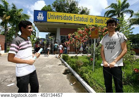 Ilheus, Bahia, Brazil - January 10, 2011: Facade Of The State University Of Santa Cruz - Uesc In The