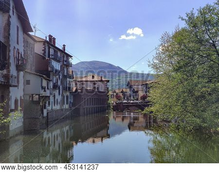 Elizondo. Views Of The Municipality Of Elizondo, In The Baztán Valley Next To The Bidasoa River. Pho