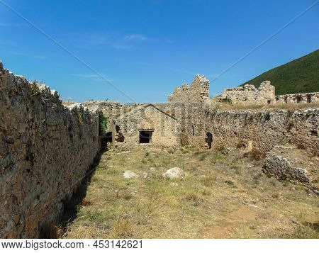 The Griva Castle Ruins, A Castle Build By Ali Pasha Tepelena With A Unique View To The Ionian Sea, T