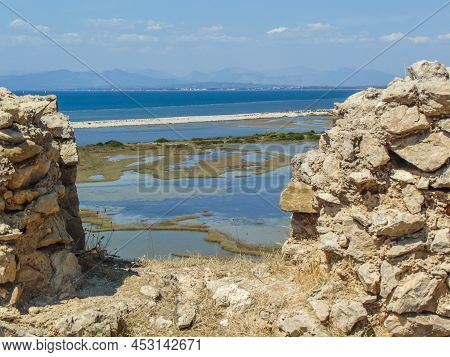 The Griva Castle Ruins, A Castle Build By Ali Pasha Tepelena With A Unique View To The Ionian Sea, T