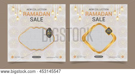 New Collection Ramadan Kareem Sale Social Media Post And Web Banner Template