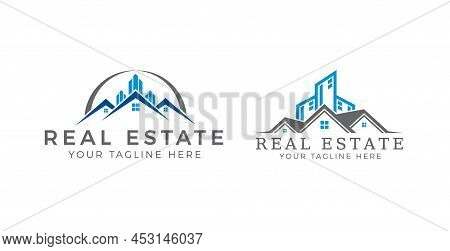 Real Estate And Construction Logo Design Modern Concept