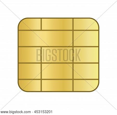 Esim. Esim Card For Mobile Connection. Icon Of Sim Card With Chip. 5g Chip Embedded. Icon For Smartp