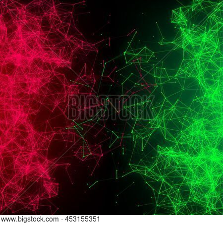 Plexus Background. Technology Abstract. Geometric Element. Futuristic Digital Network Concept. Vecto