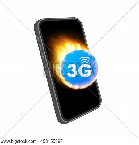 3g Network Technology. Wireless Mobile Telecommunication Service Concept. Marketing Website Landing 