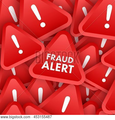 Fraud Alert. Security Audit, Virus Scanning, Cleaning, Eliminating Malware, Ransomware. Vector Stock