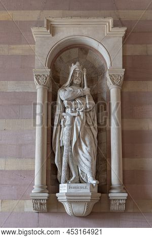 Speyer, Germany - July 18, 2018: Inside View Of The Speyer Cathedral. The Speyer Cathedral Is A Cult