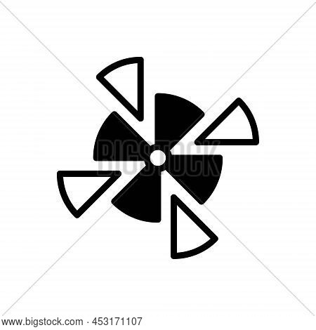 Black Solid Icon For Piece Slice Portion Part Division Segment Section