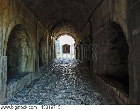 The Entrance Of The Ancient Rozafa Castle In Shkoder, Albania