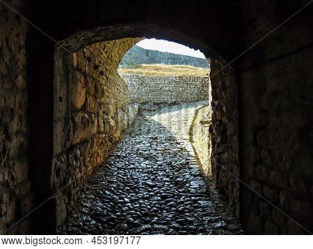 The Entrance Of The Ancient Rozafa Castle In Shkoder, Albania