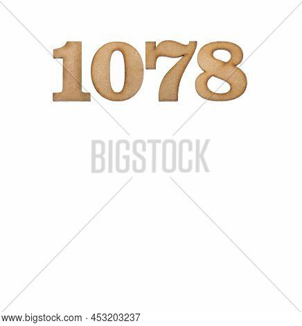 Number 1078 - Piece Of Wood Isolated On White Background