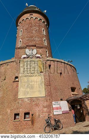 Kolobrzeg, Poland - September 09, 2021: Lighthouse Of The City Of Kolobrzeg On The Coast Of The Balt