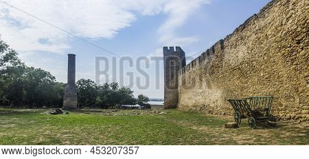 The Medieval Akkerman Fortress And Remains Of The Minaret In Bilhorod-dnistrovsky, Odessa Region Of 