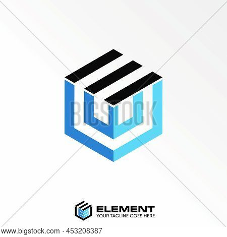 Letter Or Word Cee Or Eec Font In Hexagon Image Graphic Icon Logo Design Abstract Concept Vector Sto