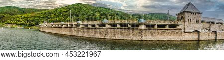 Panorma From Edersee Dam In Summertime North Hesse - Germany