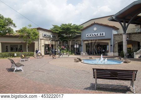Johor Bahru, Malaysia- Apr 17, 2022: View Of Johor Premium Outlets (jpo), An Outlet Mall In Johor Ba