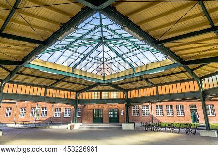 Seebad Heringsdorf, Germany - April 17, 2014: Famous Old Train Station In Seebad Heringsdorf, German